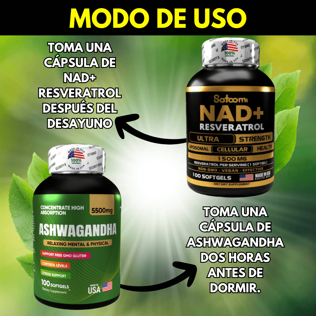 NAD + RESVERATROL Y ASHWAGANDHA