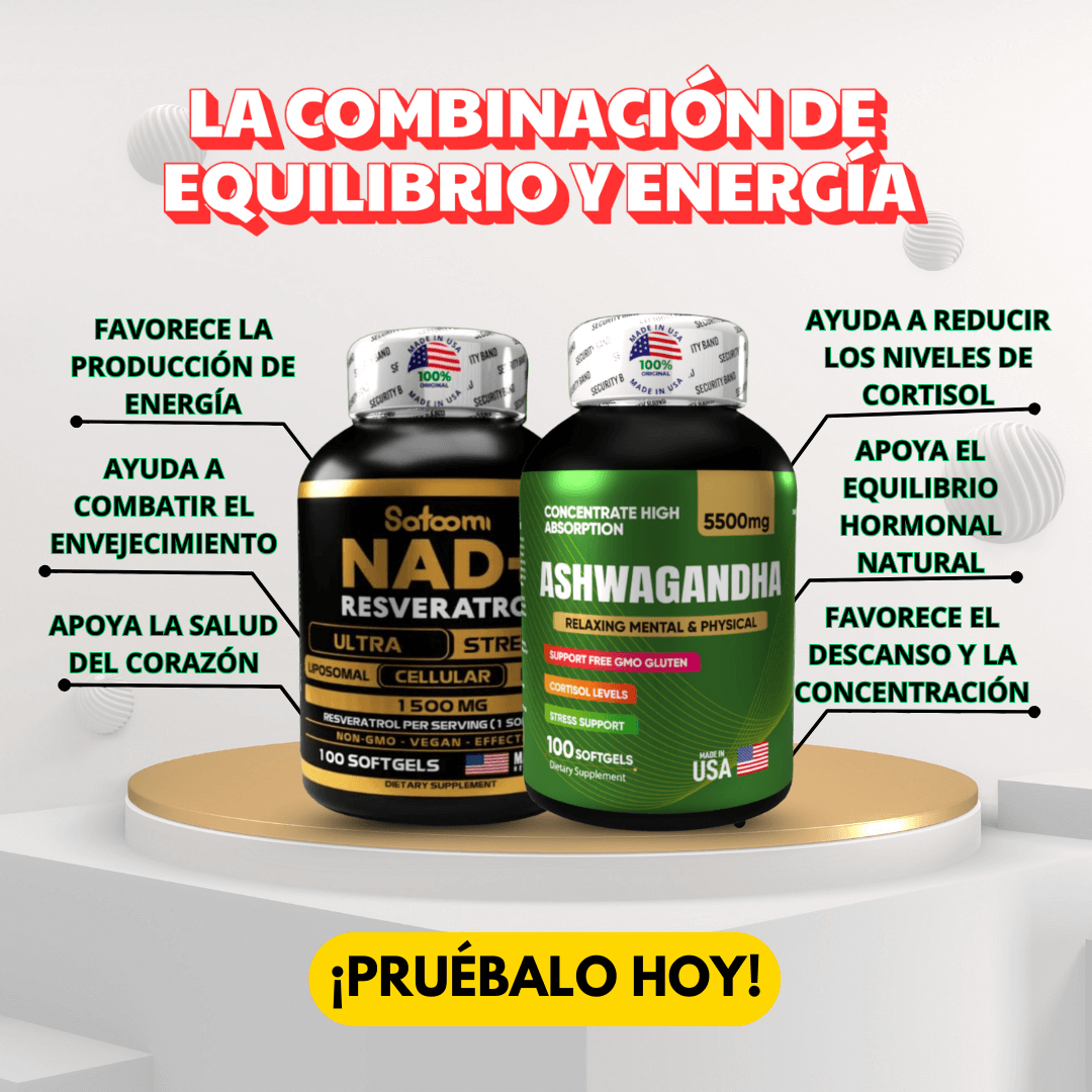 NAD + RESVERATROL Y ASHWAGANDHA